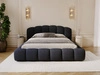 Polsterbett mit Stauraum und Lattenrost 200x200 Cloud Soft Schwarz