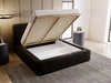 Polsterbett mit Bettkasten und Lattenrost 140x200 Amaro Schwarz