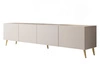 TV-Lowboard mit Türen auf Goldenen Metallbeinen 200 cm Nodoo Kaschmir