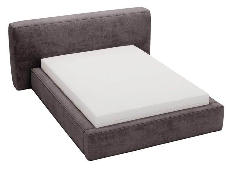 Polsterbett mit Bettkasten und Lattenrost 120x200 Monza Dunkelgrau