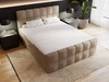 Boxspringbett mit Bettkasten 200x200 Bouclé-Stoff Alicante Braun