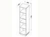 Set industriell anmutender Möbel für den Raum Lavore Wotan Eiche, Schwarz matt