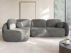 Ecksofa mit Schlaffunktion und Bettkasten Links Carino Grau