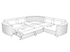 Ecksofa L-Form Links mit Schlaffunktion und Bettkasten Limon Hellgrau