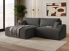 Ecksofa L-Form mit Schlaffunktion und Bettkasten Serene Links Dunkelgrau