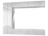 Hängende TV-Wohnwand mit LED-Beleuchtung für das Wohnzimmer Sorelle Weiß Hochglanz