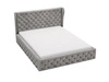 Polsterbett mit Bettkasten und Lattenrost 120x200 Kingston Hellgrau