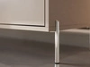 TV-Lowboard im Glamour-Stil mit Türen auf geraden silbernen Füßen Vivance, Kaschmir Hochglanz