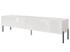 TV-Lowboard mit Türen auf Schwarzen Metallbeinen 175 cm Sorelle Weiß Hochglanz
