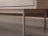TV-Lowboard im Glamour-Stil mit Türen auf kaschmirfarbenen Füßen Vivance, Kaschmir Hochglanz