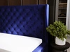 Polsterbett mit Bettkasten und Lattenrost 140x200 Kingston Dunkelblau