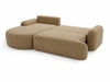 Ecksofa L-Form Links mit Schlaffunktion und Bettkasten Aurio HellBraun