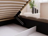 Polsterbett mit Bettkasten und Lattenrost 160x200 Cloud Low Bouclé-Stoff Braun