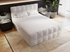 Boxspringbett mit Bettkasten 200x200 Bouclé-Stoff Alicante Grau