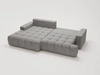 Ecksofa L-Form mit Schlaffunktion und Bettkasten Havi Links Grau