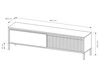 TV-Lowboard mit Türen 187 cm Sorano Schwarz