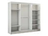 Schiebetürenschrank mit Lamellen 250 cm Loreto Weiß