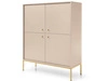Türkommode mit Golden Metallbeinen Amor Beige