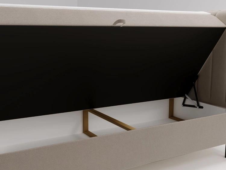 Boxspringbett mit Bettkasten 120x200 Primavera Beige