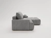 Ecksofa L-Form mit Schlaffunktion und Bettkasten Havi Rechts Grau