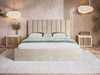 Polsterbett mit Bettkasten und Lattenrost 140x200 Sesto Beige