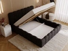Polsterbett mit Bettkasten und Lattenrost 120x200 Smile Schwarz