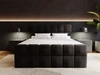 Boxspringbett mit Bettkasten 160x200 Alicante Schwarz