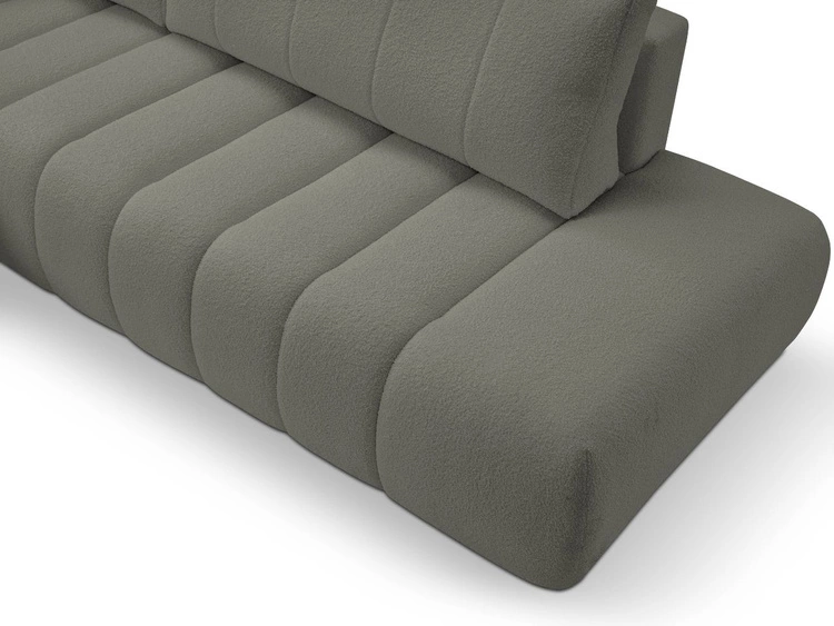 Ecksofa mit Schlaffunktion und Bettkasten Links Adoro Grau