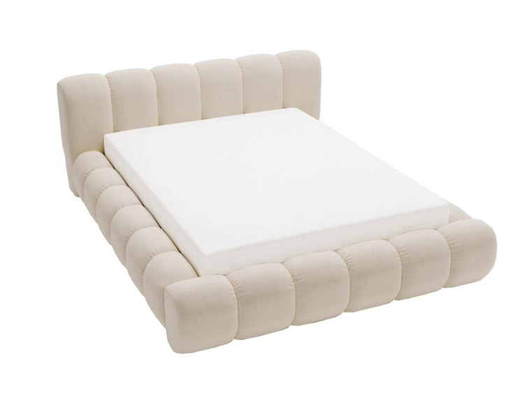 Polsterbett mit Bettkasten und Lattenrost 120x200 Doria Beige