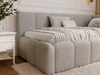 Jugendbett Einzelbett mit Bettkasten und Lattenrost 90x200 Cloud One Grau Bouclé-Stoff 