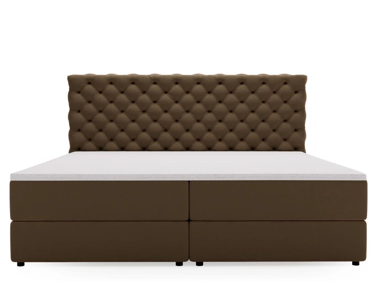 Boxspringbett mit Bettkasten 180x200 Bergamo Braun