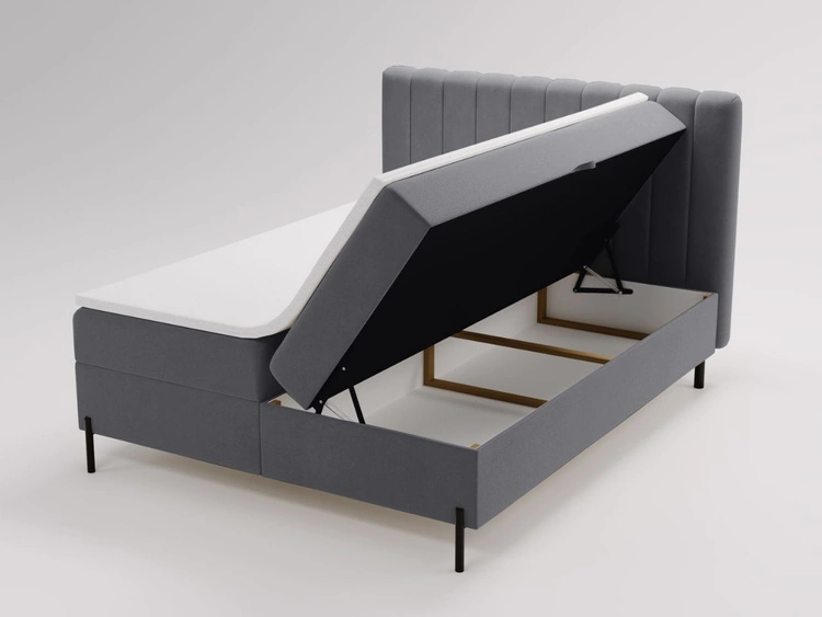 Boxspringbett mit Bettkasten 160x200 Primavera Dunkelgrau