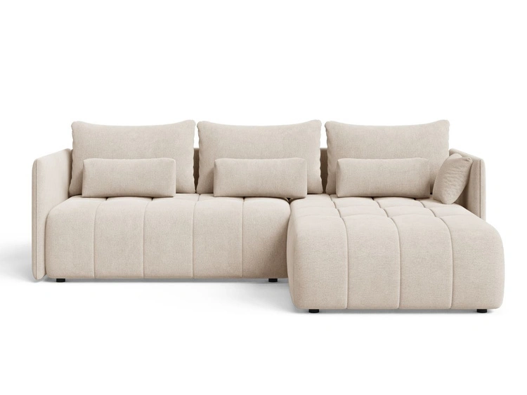 Ecksofa L-Form mit Schlaffunktion und Bettkasten Ardi Creme