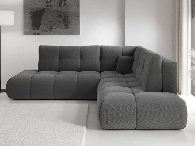 Ecksofa mit Schlaffunktion und Bettkasten Rechts Kair Graphit