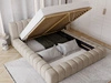 Polsterbett mit Bettkasten und Lattenrost 160x200 Italia Beige