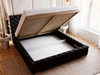 Polsterbett mit Bettkasten und Lattenrost 200x200 Astra Schwarz