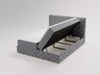 Boxspringbett mit Bettkasten 120x200 Canolo Grau