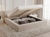 Polsterbett mit Bettkasten und Lattenrost 140x200 Mali Beige