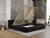 Polsterbett mit Bettkasten und Lattenrost 120x200 Lipari Schwarz