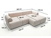 Ecksofa L-Form Rechts mit Schlaffunktion und Bettkasten Bonno Schwarz