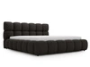 Polsterbett mit Bettkasten und Lattenrost 200x200 Modo aus Bouclé-Stoff Schwarz