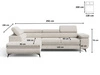 Ecksofa L-Form mit Schlaffunktion und Bettkasten Argon Rechts Beige