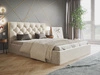 Polsterbett mit Bettkasten und Lattenrost 160x200 Selva Beige