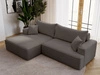 Ecksofa L-Form Links mit Schlaffunktion und Bettkasten California Dunkelgrau