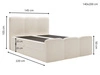 Boxspringbett mit Bettkasten 140x200 Campi Creme
