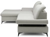 Ecksofa L-Form Links mit Schlaffunktion und Bettkasten Hannover Hellgrau