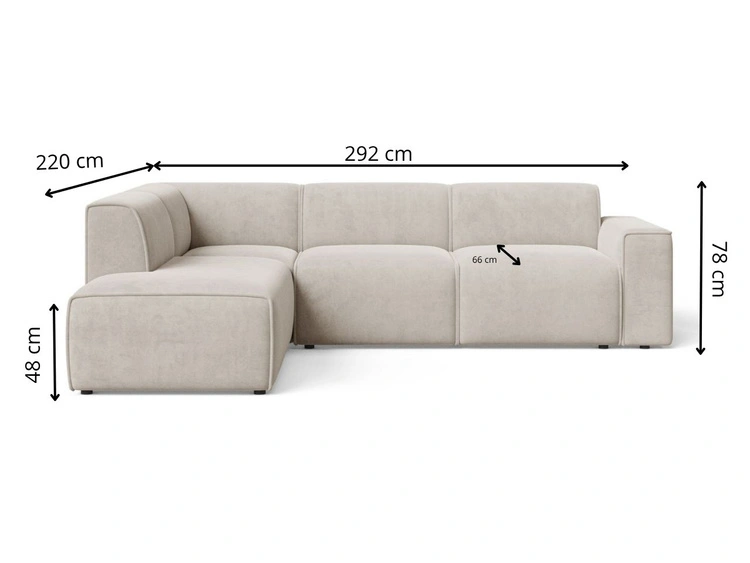 Ecksofa L-Form Links Eluno Grau