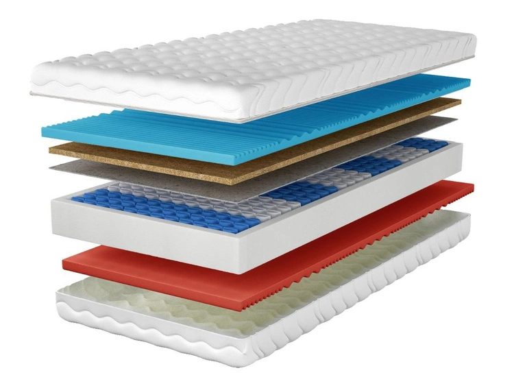 Taschenfederkernmatratze mit Kokosmatte und profiliertem Schaumstoff Nola 160x200