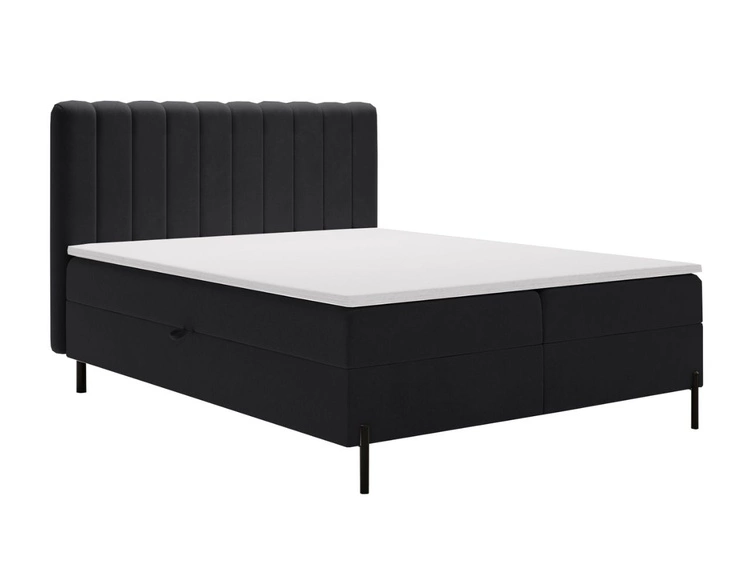 Boxspringbett mit Bettkasten 120x200 Primavera Schwarz