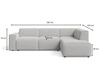 Ecksofa L-Form Rechts Eluno Bouclé-Stoff Hellbeige